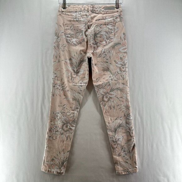 Sanctuary / Denim Jeans Sz 26 Social Ankle Skinny Cotton Blend Floral Light Pink - Picture 2 of 11